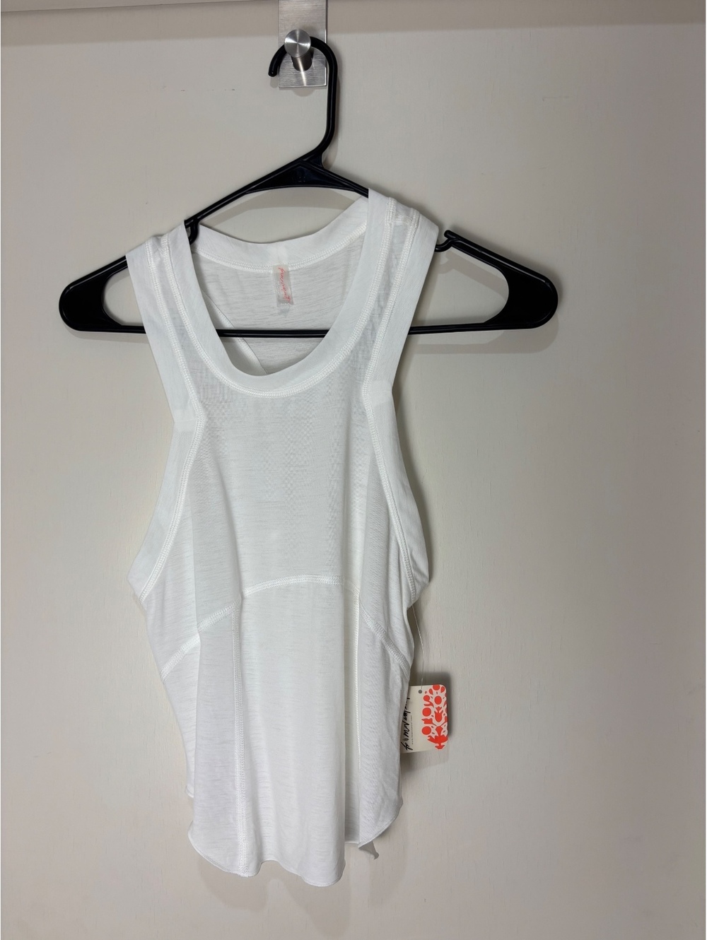 FP Movement Free People Womens S White High Neck Racerback Tank Top NWT